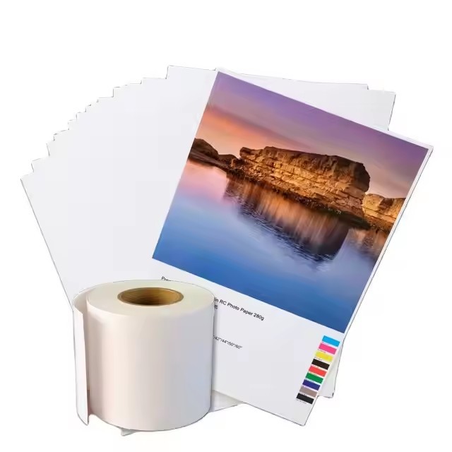 Best Selling Water Resistant Water-based RC Photo Paper Roll, Premium photo paper, Metallic / 3