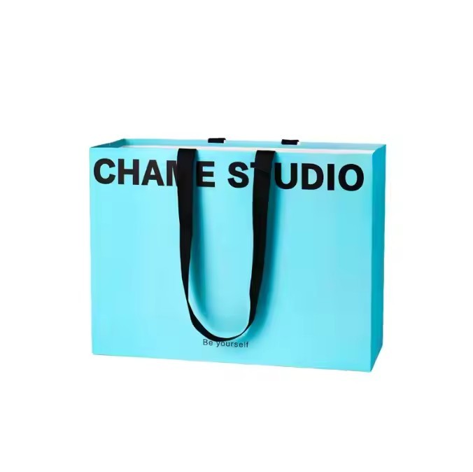 Customize Your Own Logo Luxury Packaging Bag Ribbon Handle For Shoes & Clothes Boutique Shopping Gif / 3