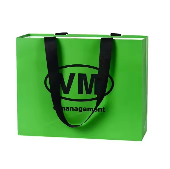 Customize Your Own Logo Luxury Packaging Bag Ribbon Handle For Shoes & Clothes Boutique Shopping Gif / 2